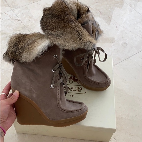 Coach women’s suede scout boots/booties - Picture 1 of 10